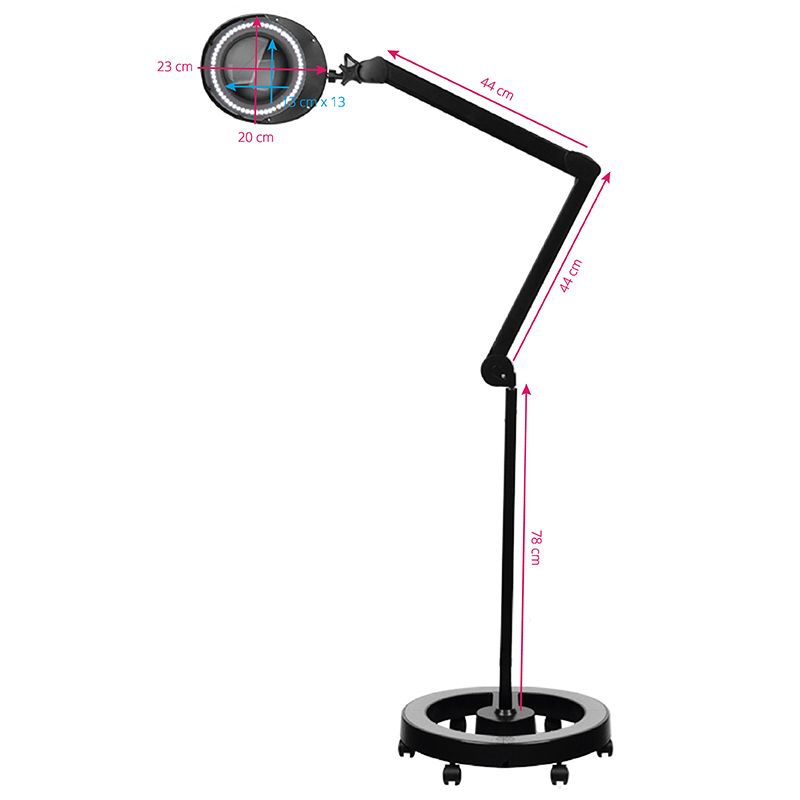 Loeplamp Elegante 6025 60 SMD LED 5D op Statief Zwart 6