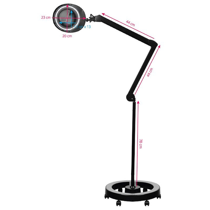 Loeplamp Elegante 6025 60 SMD LED 5D op Statief Zwart 6