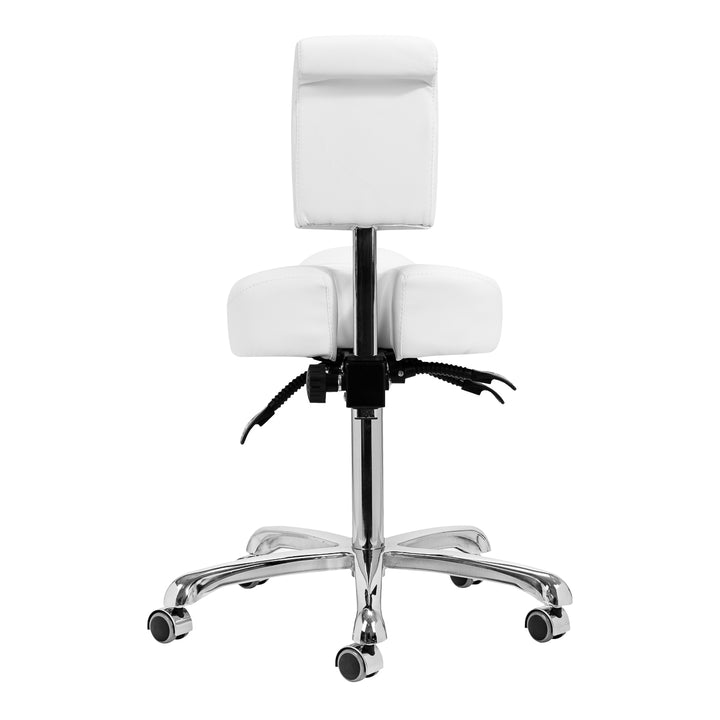 Tabouret met Rugleuning en Kantelbare Zitting Giovanni 1005 Wit