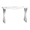 Manicure Tafel Momo 04 Zilver-Wit met Afzuiging