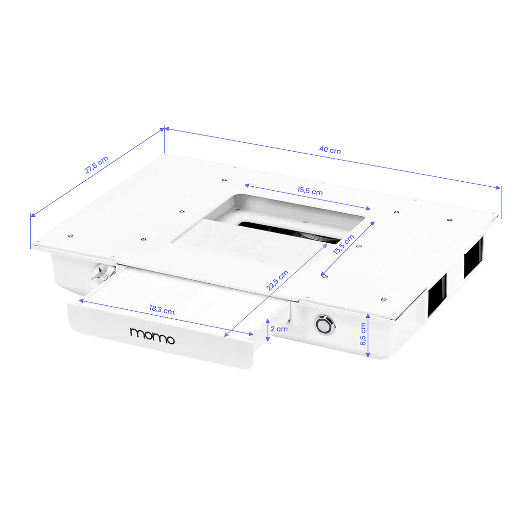 Manicuretafel Momo 04 Zwart-Wit met Afzuiging 17