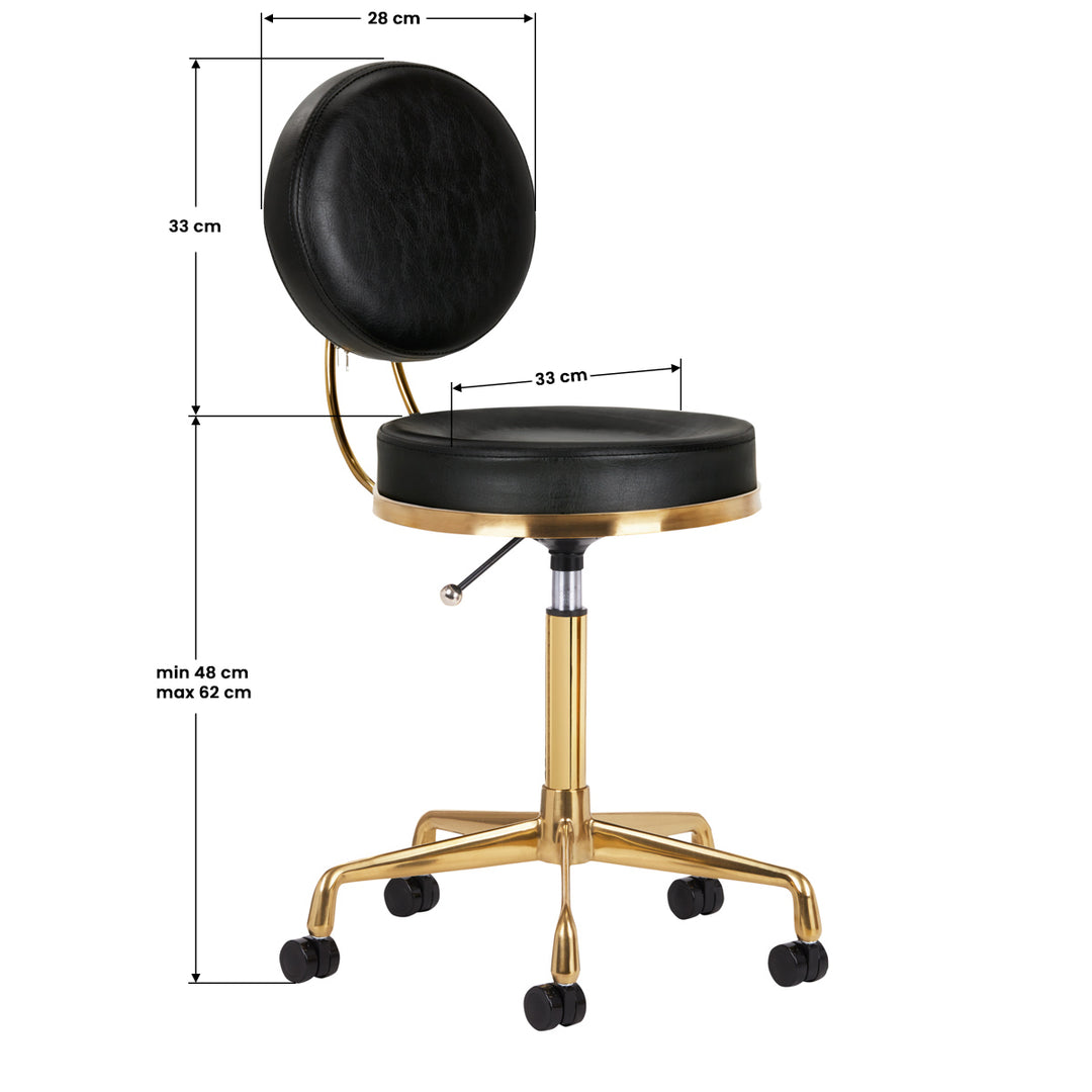 Tabouret H5 Goud Zwart 6