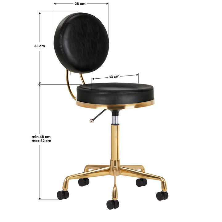 Tabouret H5 Goud Zwart 6