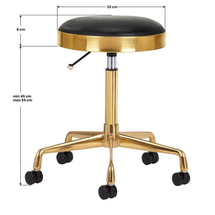 Tabouret H7 Goud Zwart 3