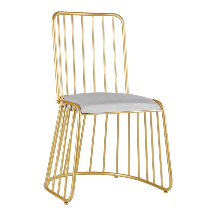 Stoel Fluweel MT-307 Goud Grijs 1