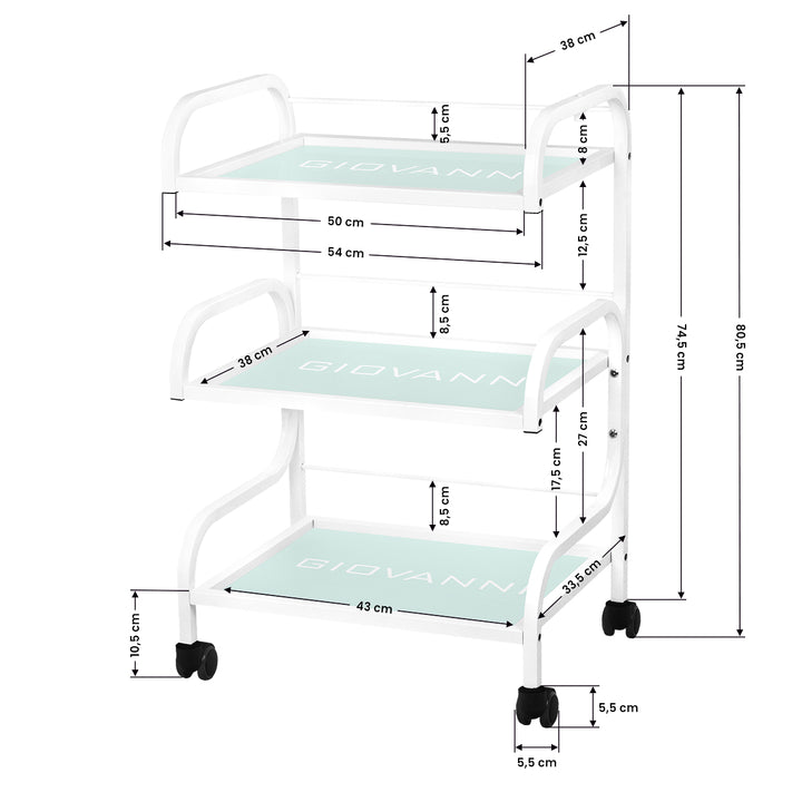 Roltafel Giovanni 1014 Wit - afbeelding 5