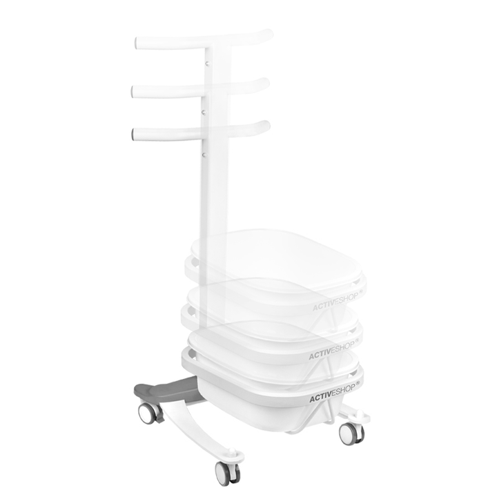 Voetenbad Pedicure Comfort op Wielen met Liftfunctie Wit - afbeelding 4