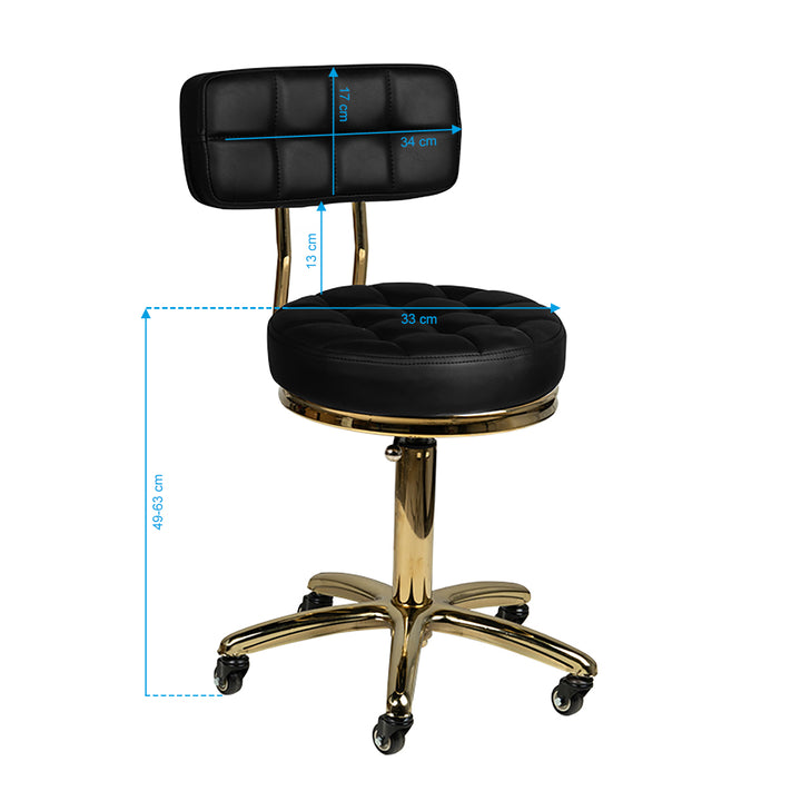 Tabouret Verstelbaar AM-961 Goud-Zwart - afbeelding 5