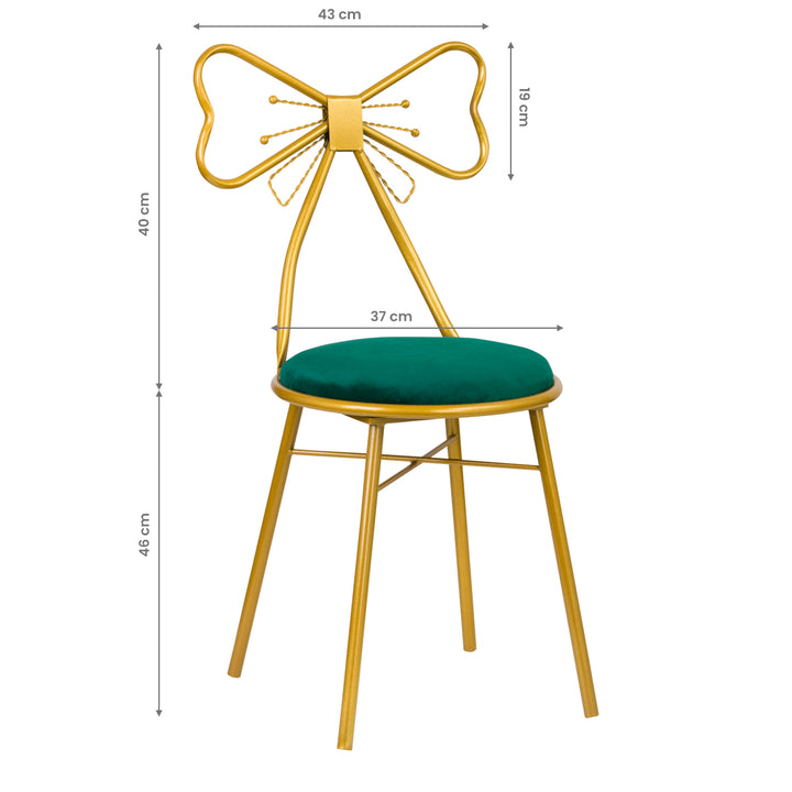 Cosmetische stoel DT2 Goud-Groen 3
