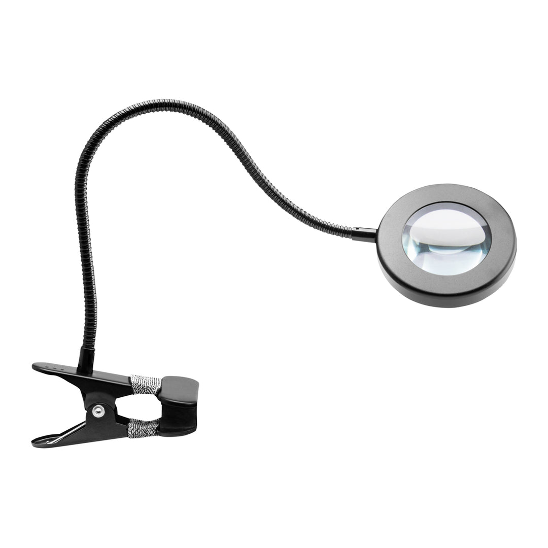 Loeplamp LED USB Zwanenhals met Tafelklem Zwart 1