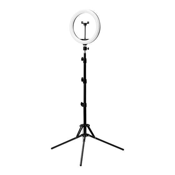 Ringlamp met Statief Glow 10" 10W Zwart