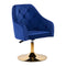 Draaistoel Fluweel Verstelbaar 4Rico QS-BL14G Blauw
