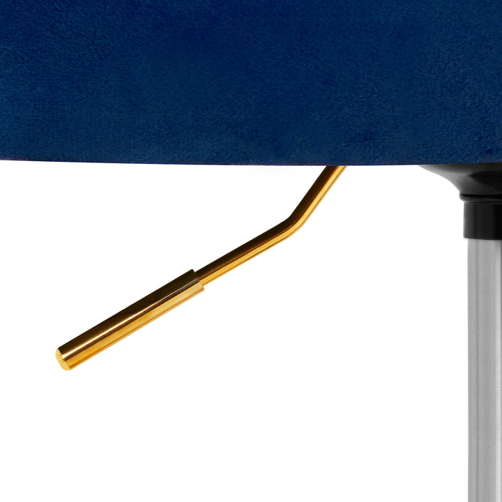 Salonstoel Fluweel Verstelbaar 4Rico QS-OF213G Goud-Marineblauw - afbeelding 7