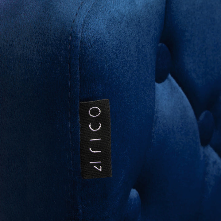 Salonstoel Fluweel Verstelbaar 4Rico QS-OF213G Goud-Marineblauw - afbeelding 9