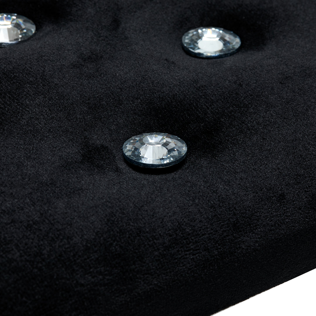 Armsteun Nagels Momo Diamond Velours Zwart