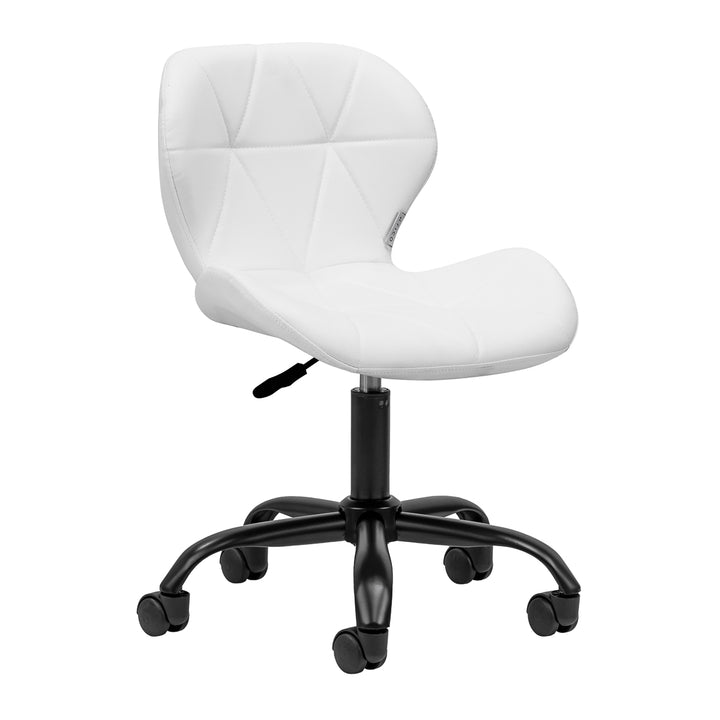 Salonstoel met Wielen Verstelbaar 4Rico QS-06 Zwart-Wit