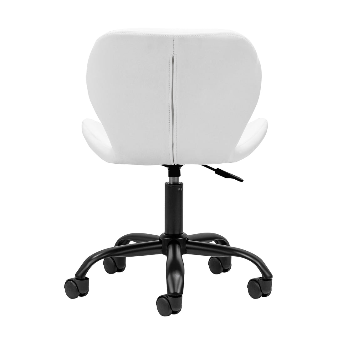 Salonstoel met Wielen Verstelbaar 4Rico QS-06 Zwart-Wit - afbeelding 4