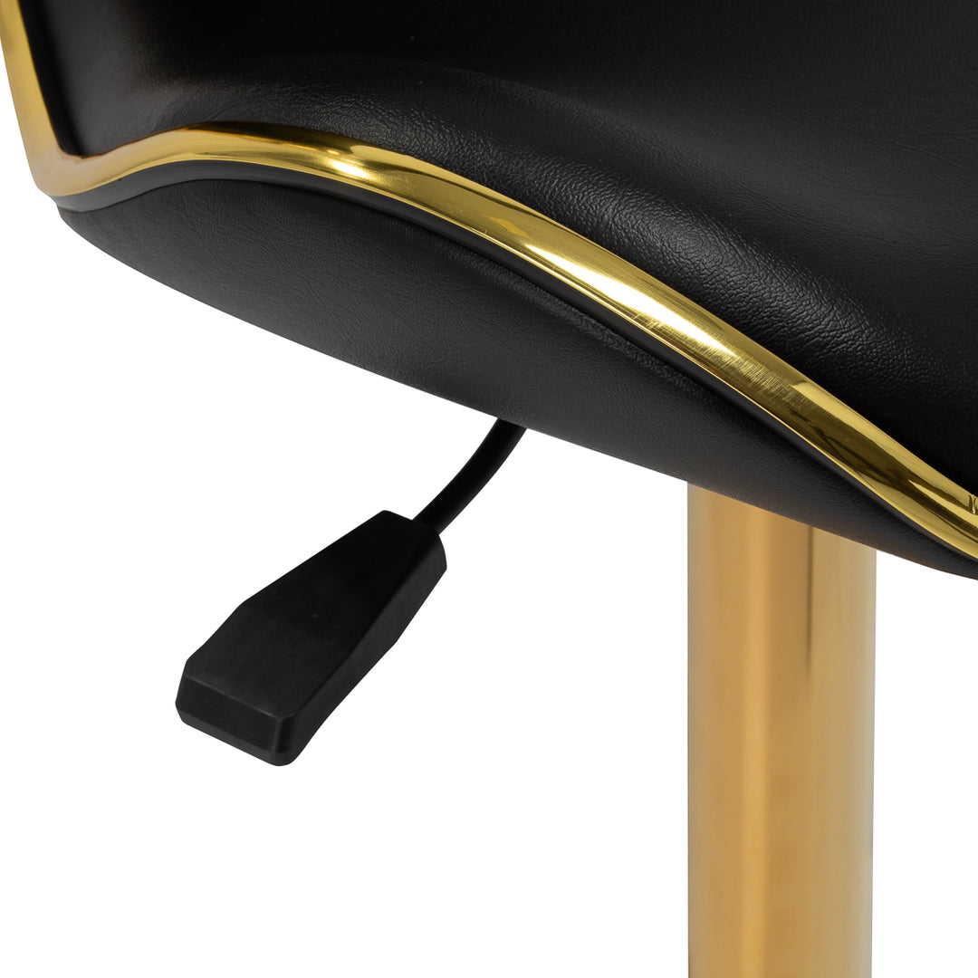 Salonstoel met Wielen Verstelbaar Gabbiano Q-4599 Goud-Zwart - afbeelding 6