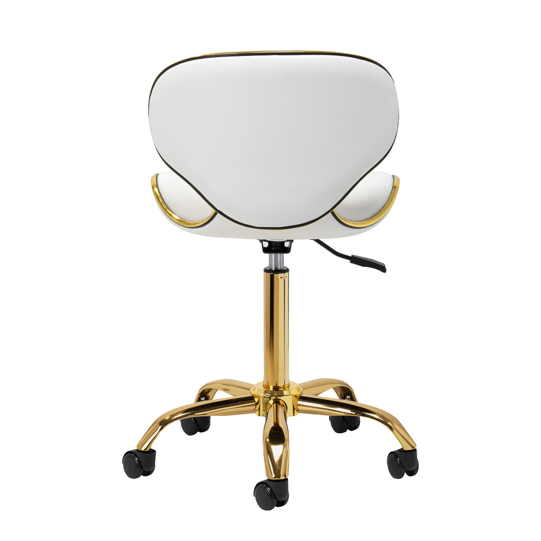 Salonstoel met Wielen Verstelbaar Gabbiano Q-4599 Goud-Wit - afbeelding 4