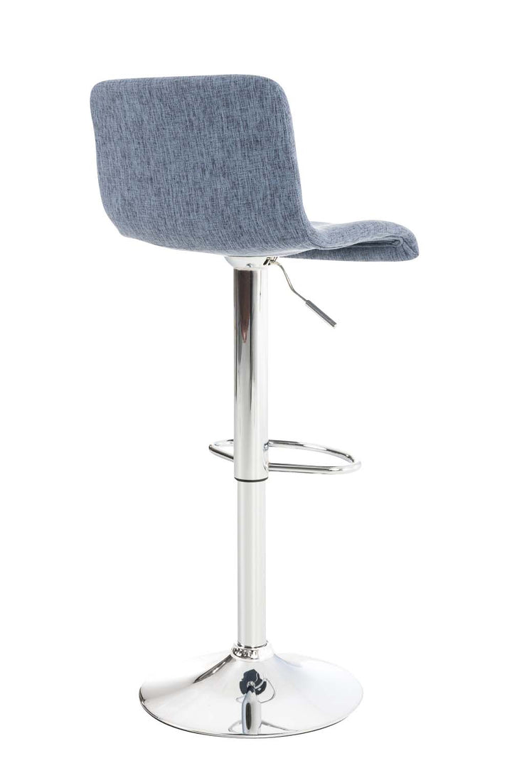 Barkruk met Rugleuning Stof Verstelbaar Draaibaar 105 Blauw - afbeelding 5