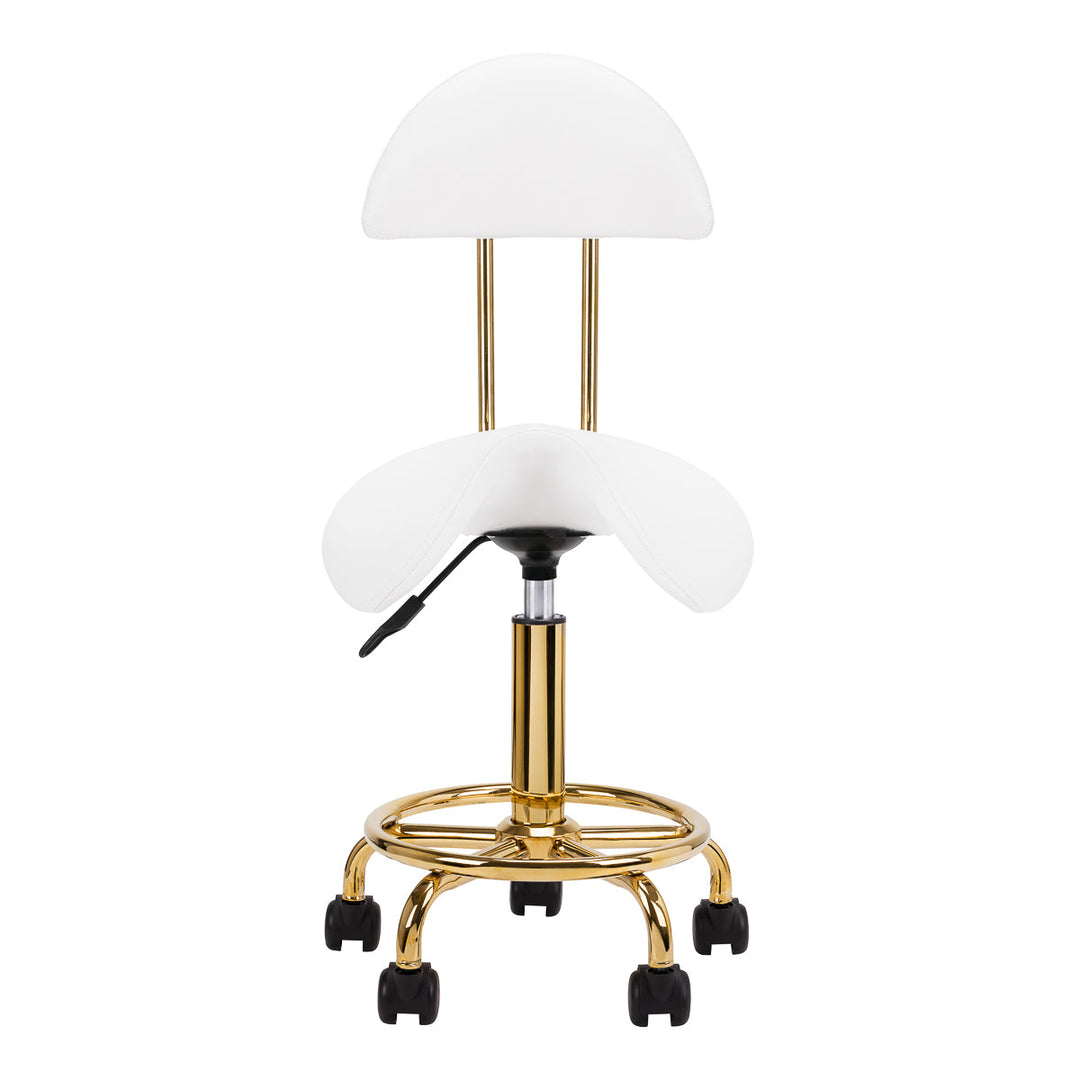 Zadelkruk met Rugleuning 6001 Goud-Wit