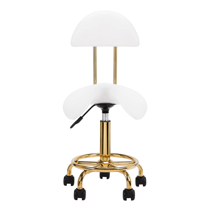Zadelkruk met Rugleuning 6001 Goud-Wit