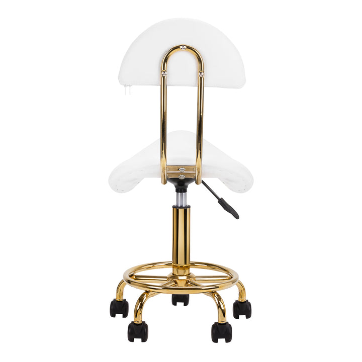 Zadelkruk met Rugleuning 6001 Goud-Wit