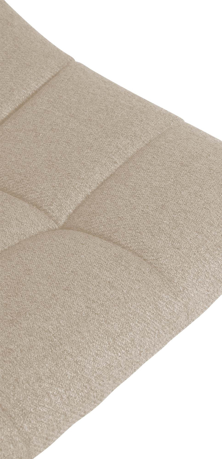 Barkruk met Rugleuning Stof Verstelbaar Draaibaar 107 Crème - afbeelding 7