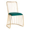 Stoel Fluweel QS-M00 Goud Groen