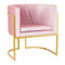 Stoel Fluweel MT-308 Goud Roze