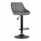 Barstoel Quilt Swivel Verstelbaar Zwart Grijs