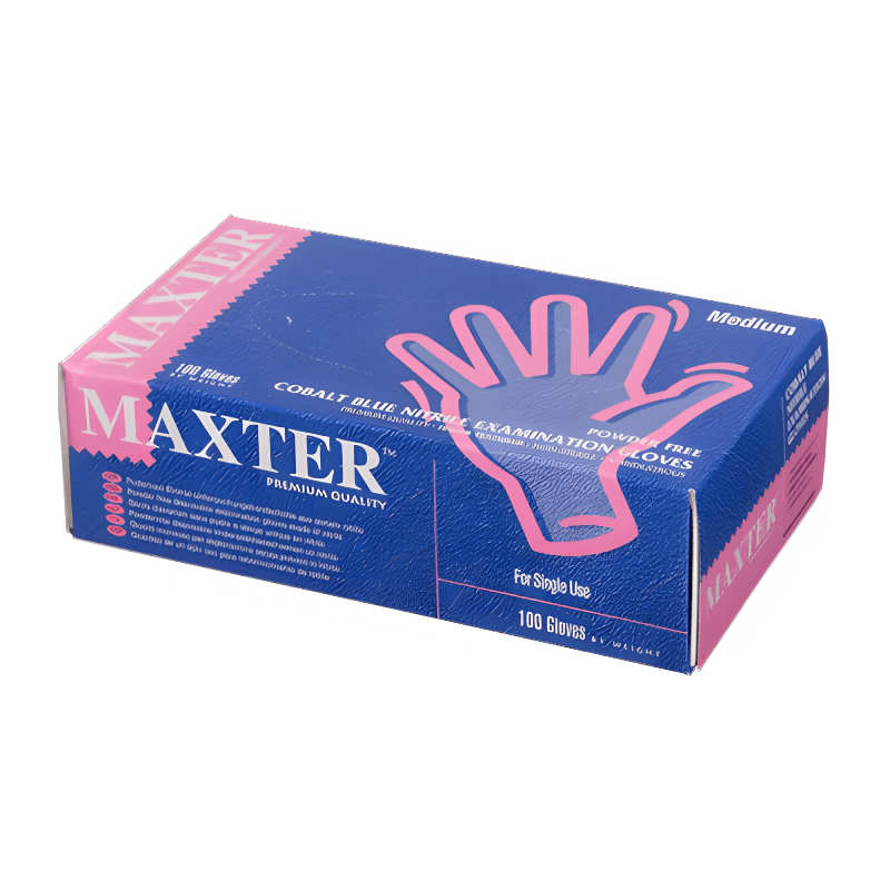 Handschoenen Maxter Nitrile Indigo Blauw 100st. S